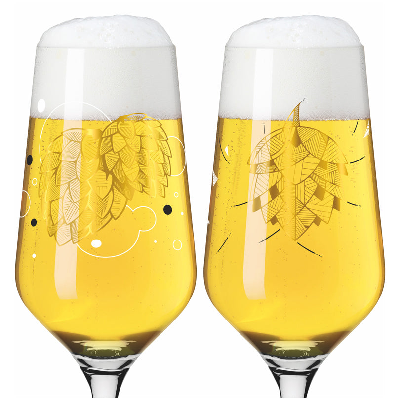 Bicchiere birra Pils "Brauchzeit #1 - Andreas Preis Luppolo", confezione 2 pezzi cl 37/cm Ø7,5x18,3