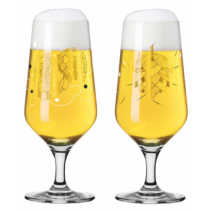 Bicchiere birra Pils "Brauchzeit #1 - Andreas Preis Luppolo", confezione 2 pezzi cl 37/cm Ø7,5x18,3