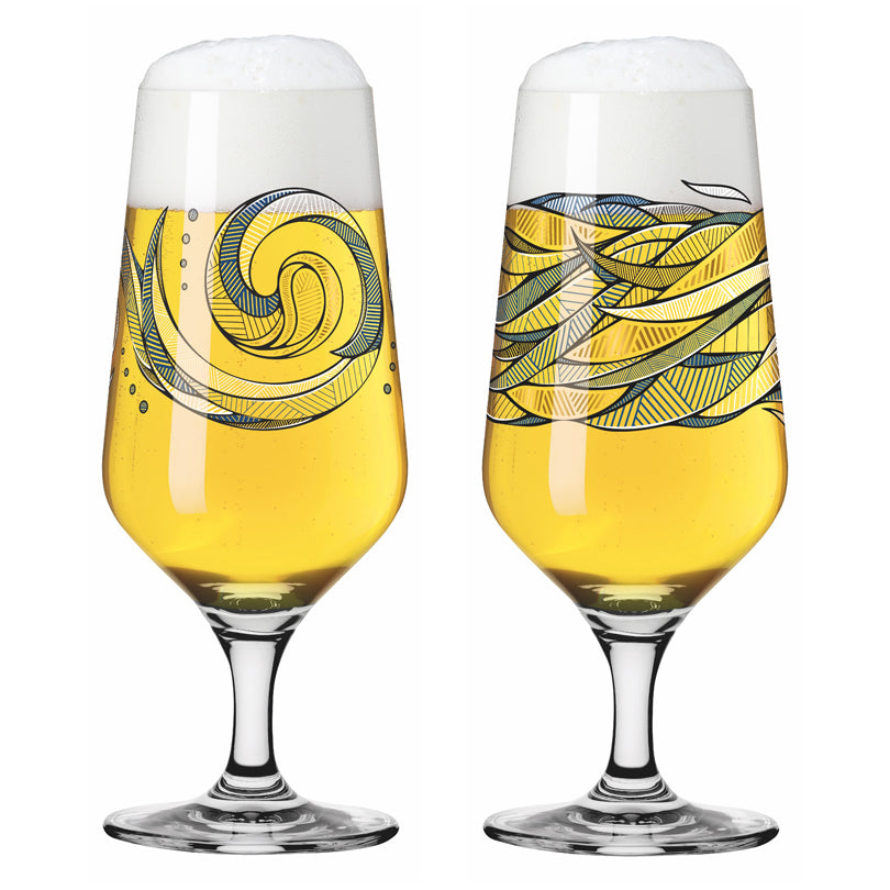 Bicchiere birra Pils "Brauchzeit #2 - Andreas Preis Acqua", confezione 2 pezzi cl 37/cm Ø7,5x18,3