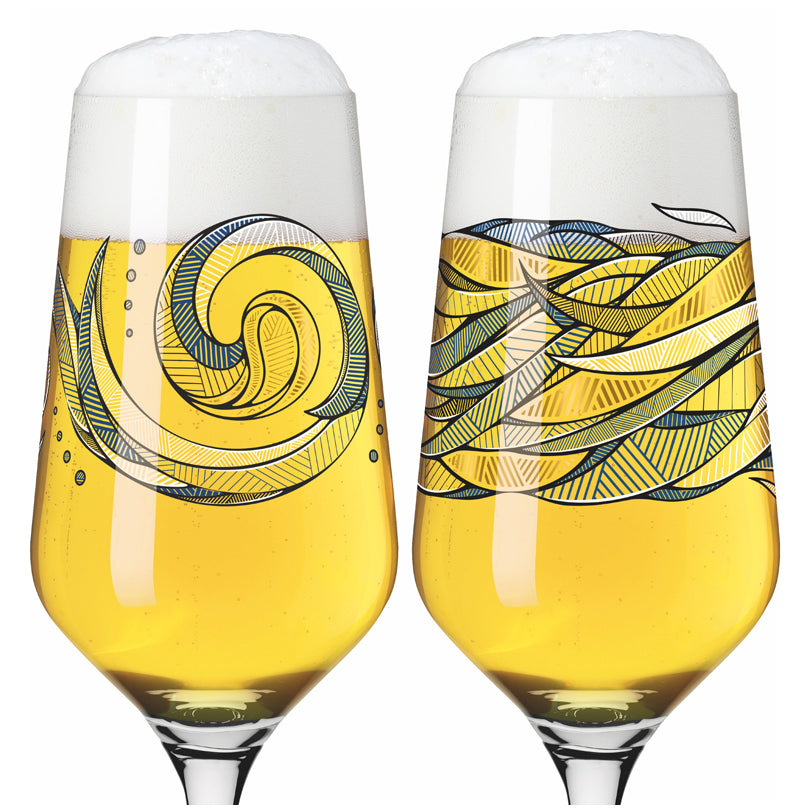 Bicchiere birra Pils "Brauchzeit #2 - Andreas Preis Acqua", confezione 2 pezzi cl 37/cm Ø7,5x18,3