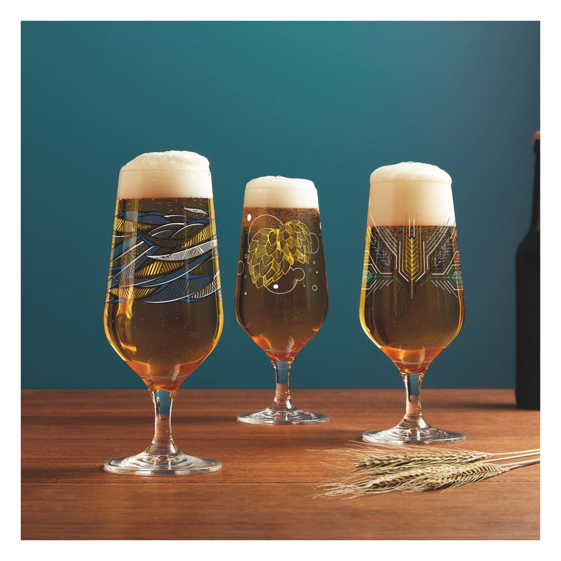 Bicchiere birra Pils "Brauchzeit #2 - Andreas Preis Acqua", confezione 2 pezzi cl 37/cm Ø7,5x18,3