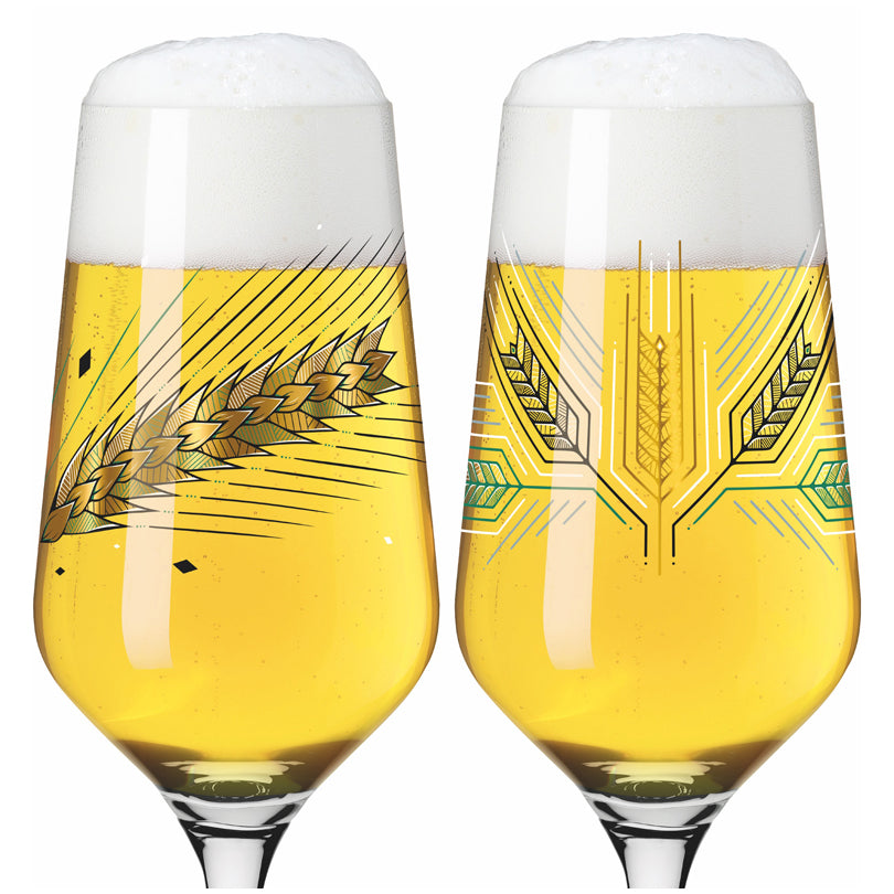 Bicchiere birra Pils "Brauchzeit #3 - Andreas Preis Orzo", confezione 2 pezzi cl 37/cm Ø7,5x18,3