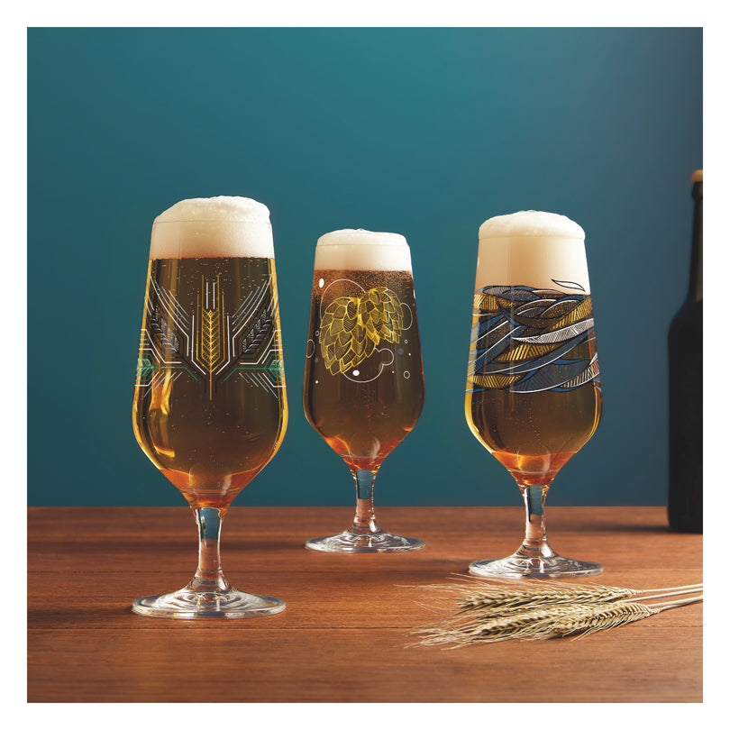 Bicchiere birra Pils "Brauchzeit #3 - Andreas Preis Orzo", confezione 2 pezzi cl 37/cm Ø7,5x18,3