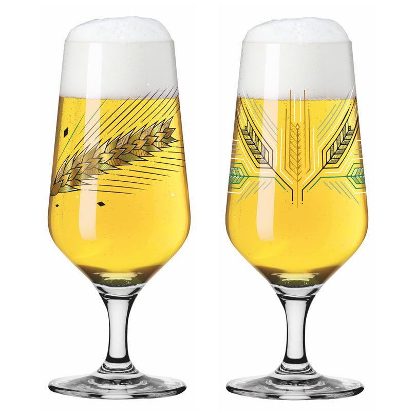 Bicchiere birra Pils "Brauchzeit #3 - Andreas Preis Orzo", confezione 2 pezzi cl 37/cm Ø7,5x18,3