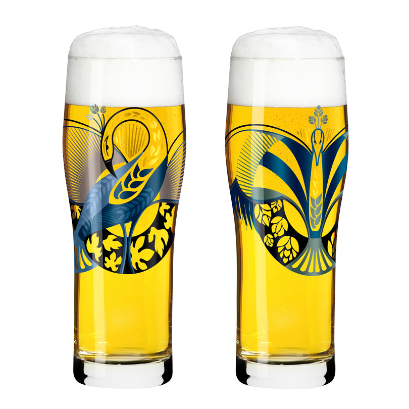 Bicchiere birra "Brauchzeit Allround #4 - Mohr", confezione assortita da 2 pezzi cl 63/cm Ø7,8x20,7