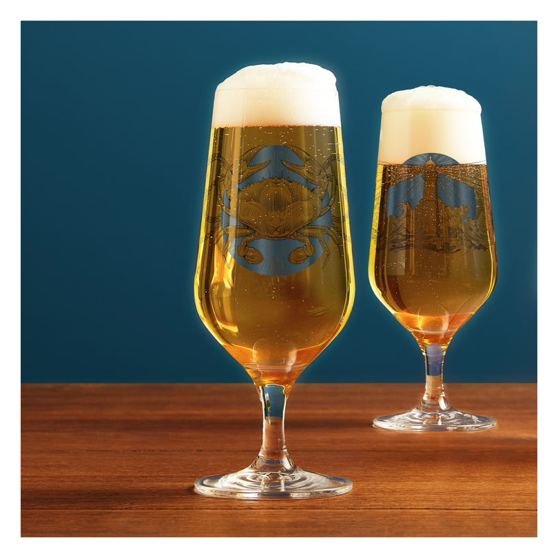 Bicchiere birra Pils "Brauchzeit #4 - P. Harris", confezione 2 pezzi cl 37/cm Ø7,5x18,3