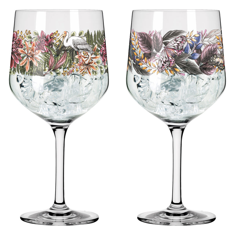 Calice Gin Tonic "Schattenfauna #1 - Maggie Enterrios", confezione assortita da 2 pezzi cl 72/cm Ø10,7x21,8