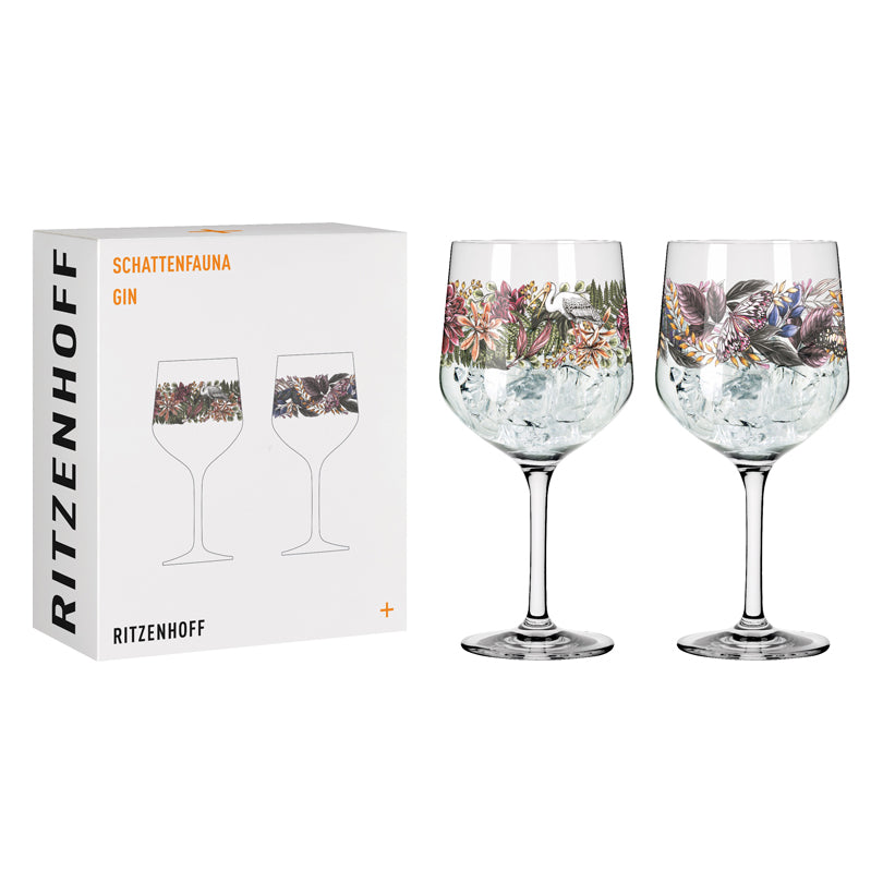 Calice Gin Tonic "Schattenfauna #1 - Maggie Enterrios", confezione assortita da 2 pezzi cl 72/cm Ø10,7x21,8