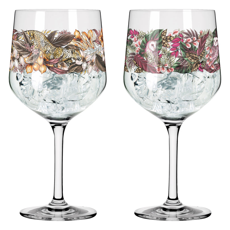 Calice Gin Tonic "Schattenfauna #2 - Maggie Enterrios", confezione assortita da 2 pezzi cl 72/cm Ø10,7x21,8