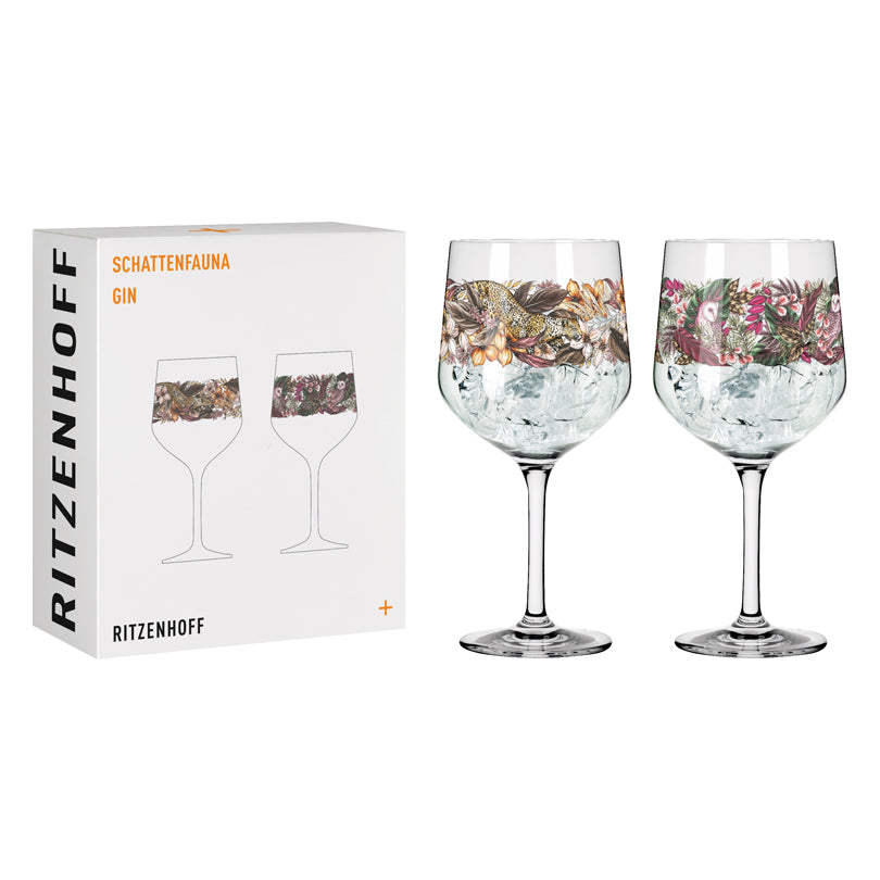 Calice Gin Tonic "Schattenfauna #2 - Maggie Enterrios", confezione assortita da 2 pezzi cl 72/cm Ø10,7x21,8