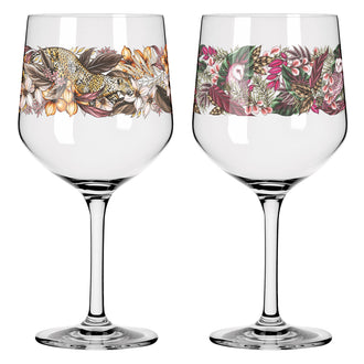 Calice Gin Tonic "Schattenfauna #2 - Maggie Enterrios", confezione assortita da 2 pezzi cl 72/cm Ø10,7x21,8
