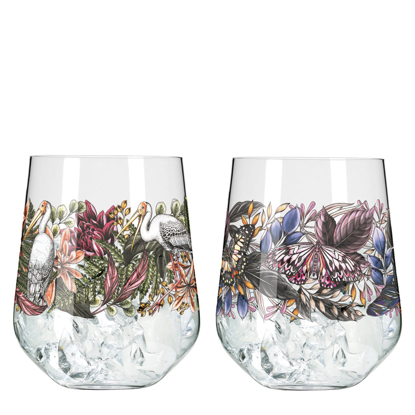 Tumbler/Bicchiere Gin Tonic "Schattenfauna #1 - Maggie Enterrios", confezione assortita da 2 pezzi cl 71/cm Ø10,2x12,4
