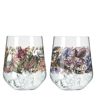 Tumbler/Bicchiere Gin Tonic "Schattenfauna #1 - Maggie Enterrios", confezione assortita da 2 pezzi cl 71/cm Ø10,2x12,4