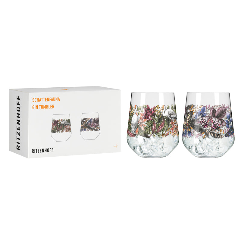 Tumbler/Bicchiere Gin Tonic "Schattenfauna #1 - Maggie Enterrios", confezione assortita da 2 pezzi cl 71/cm Ø10,2x12,4