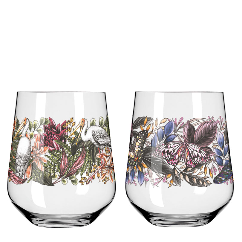 Tumbler/Bicchiere Gin Tonic "Schattenfauna #1 - Maggie Enterrios", confezione assortita da 2 pezzi cl 71/cm Ø10,2x12,4