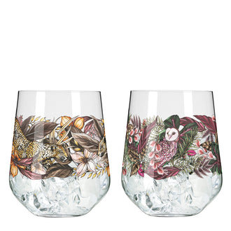 Tumbler/Bicchiere Gin Tonic "Schattenfauna #2 - Maggie Enterrios", confezione assortita da 2 pezzi cl 71/cm Ø10,2x12,4