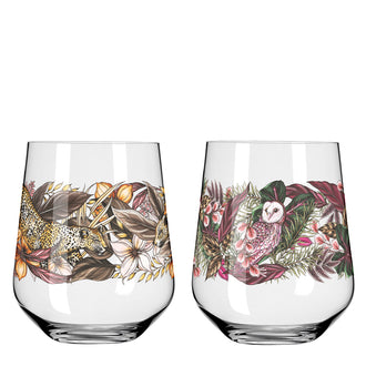Tumbler/Bicchiere Gin Tonic "Schattenfauna #2 - Maggie Enterrios", confezione assortita da 2 pezzi cl 71/cm Ø10,2x12,4