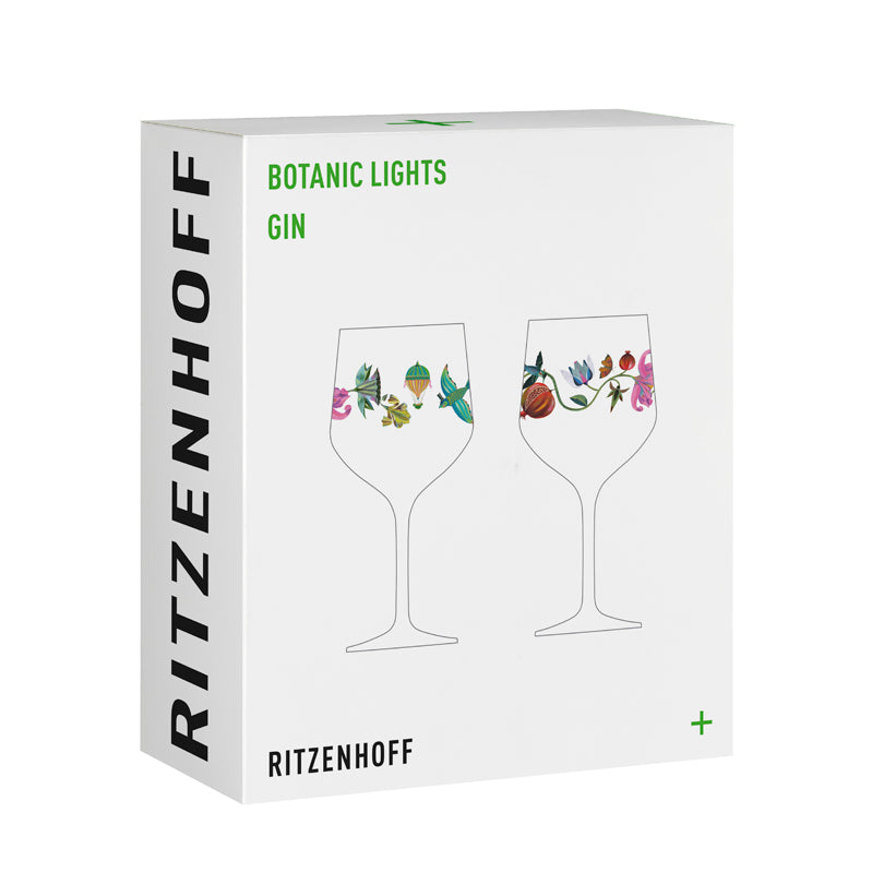 Calice Gin Tonic "Botanic Lights #3 - O. Hajek", confezione assortita da 2 pezzi cl 72/cm Ø10,7x21,8