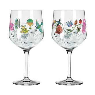 Calice Gin Tonic "Botanic Lights #3 - O. Hajek", confezione assortita da 2 pezzi cl 72/cm Ø10,7x21,8