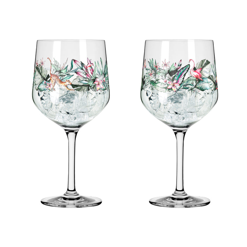 Calice Gin Tonic "Schattenfauna #3 - Ritzenhoff Design Team", confezione assortita da 2 pezzi cl 72/cm Ø10,7x21,8