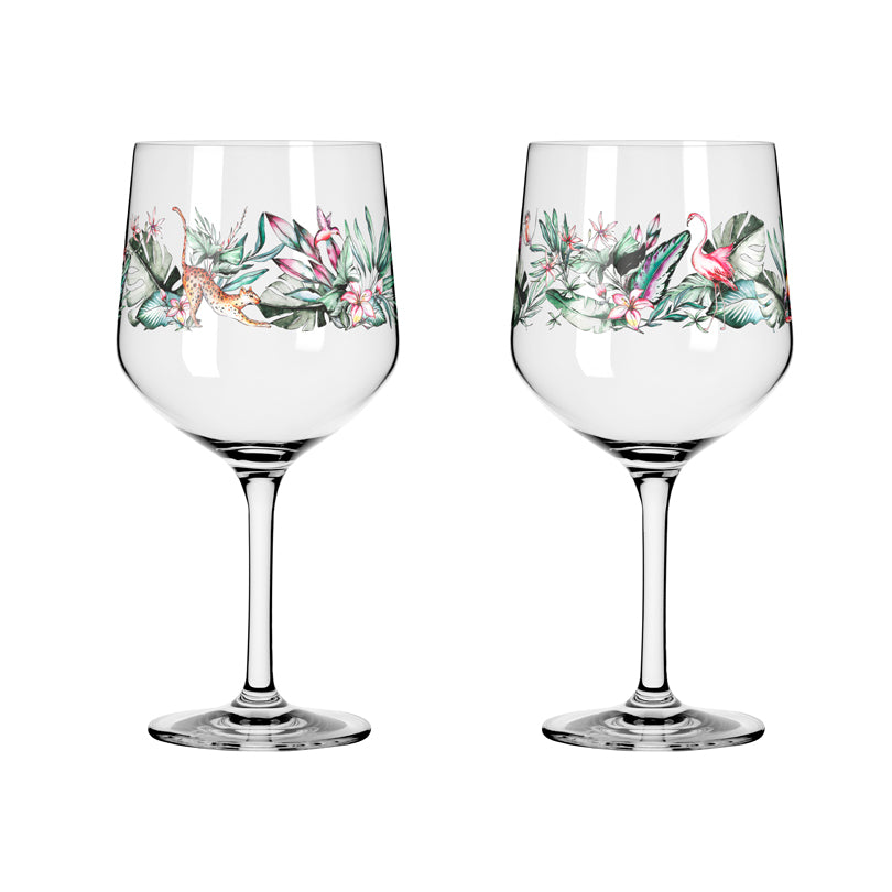 Calice Gin Tonic "Schattenfauna #3 - Ritzenhoff Design Team", confezione assortita da 2 pezzi cl 72/cm Ø10,7x21,8