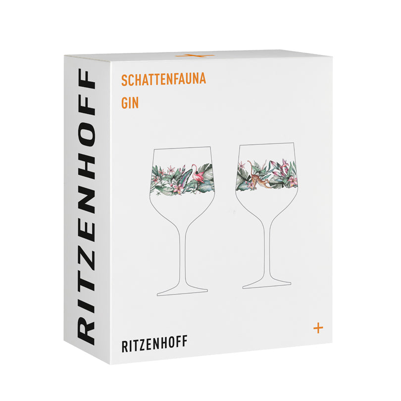 Calice Gin Tonic "Schattenfauna #3 - Ritzenhoff Design Team", confezione assortita da 2 pezzi cl 72/cm Ø10,7x21,8