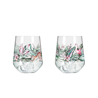 Tumbler/Bicchiere Gin Tonic "Schattenfauna #3 - Ritzenhoff Design Team", confezione assortita da 2 pezzi cl 71/cm Ø10,2x12,4