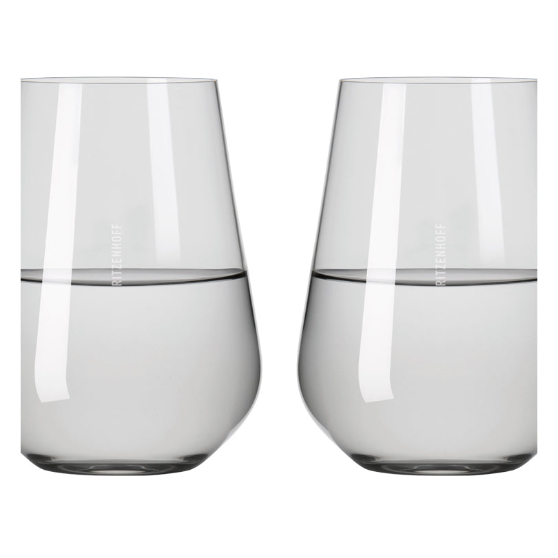 Bicchiere d'acqua "Fjordlicht #2 - Grey", confezione 2 pezzi cl 54/ cmØ9,3x12,4