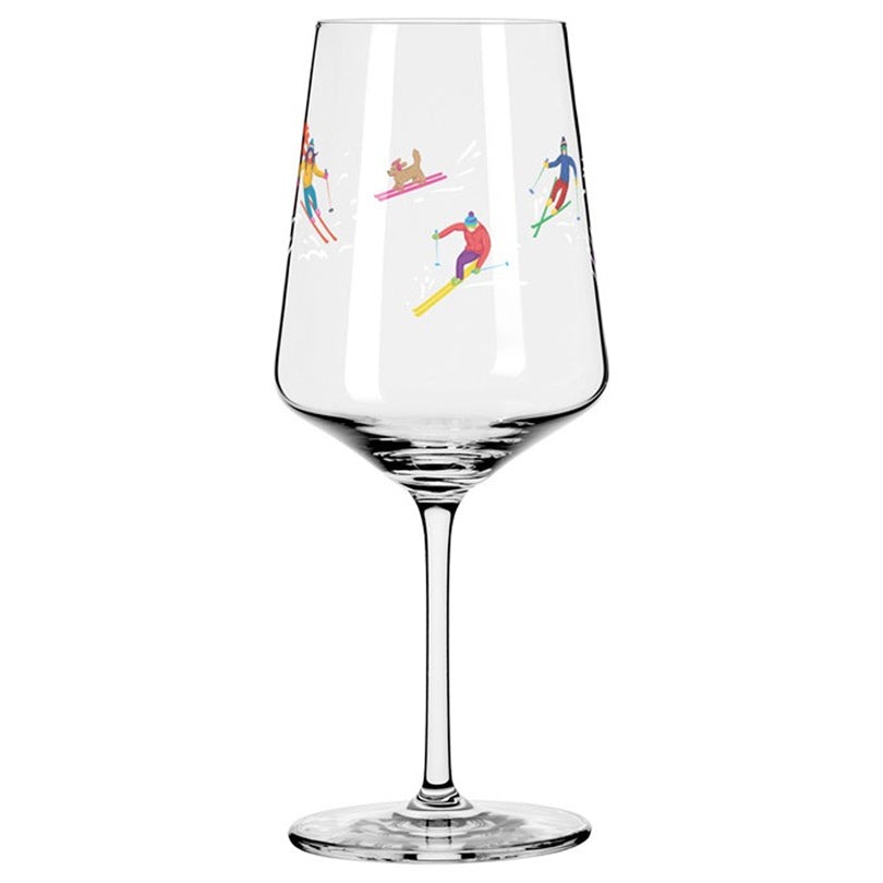 Calice cocktail  "Xmas #4 - Ulasiankova sciatori" cl 54/cm Ø9,3x22,5