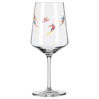 Calice cocktail  "Xmas #4 - Ulasiankova sciatori" cl 54/cm Ø9,3x22,5