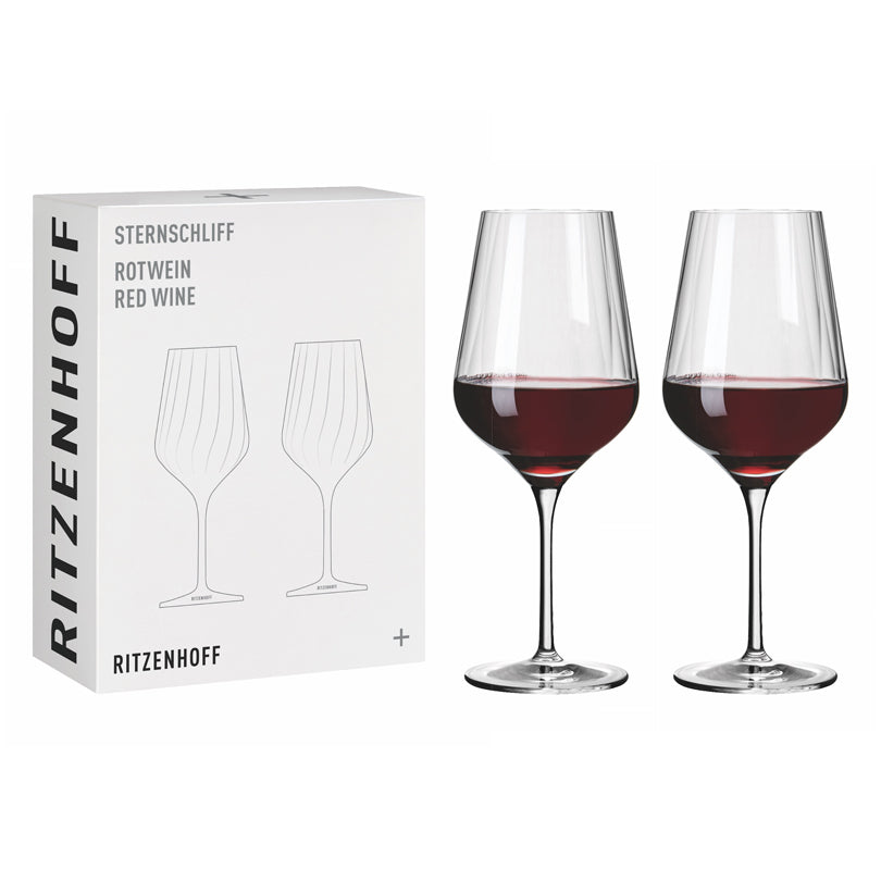 Calice vino rosso "Sternschliff #3", confezione 2 pezzi cl 57/cm Ø9,4x23,6