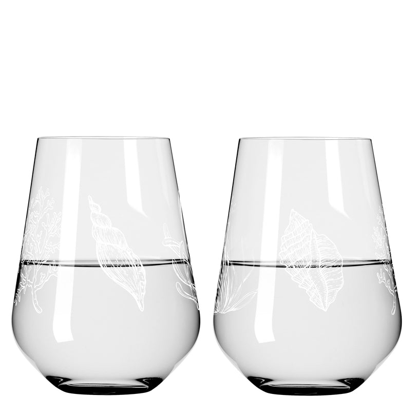 Bicchiere d'acqua "Oceanside #1 - Bohnenberg", confezione assortita da 2 pezzi cl 54/cm Ø9,3x12,4