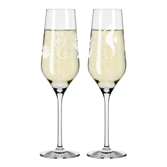 Calice champagne "Oceanside #1 - Bohnenberg", confezione assortita da 2 pezzi cl 25/cm Ø6,5x23,6