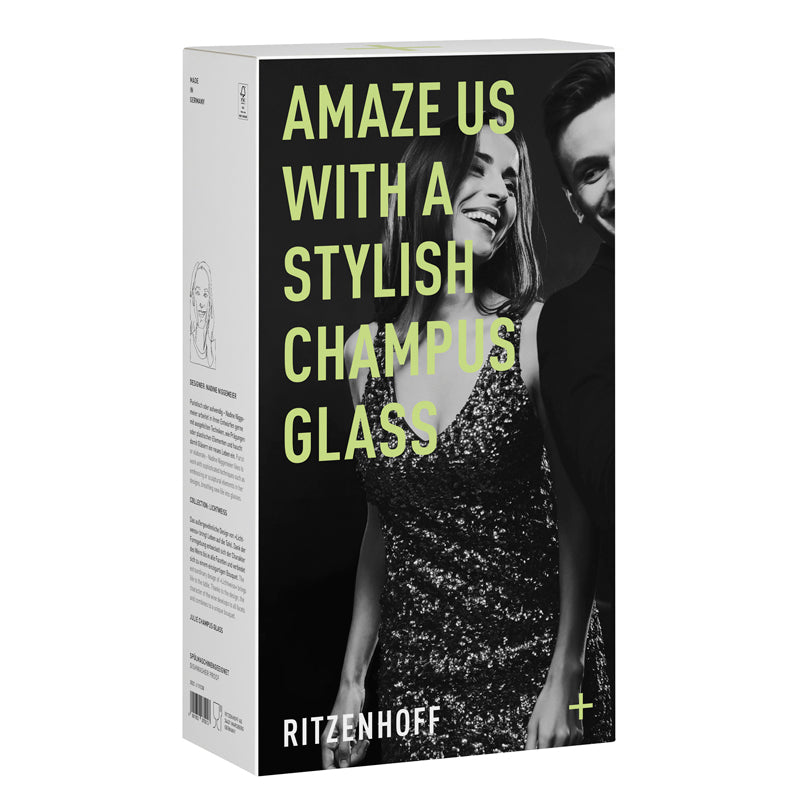 Calice champagne "Lichtweiss #1 - Niggemeier", confezione 2 pezzi cl 23/cm Ø6,5x22,5