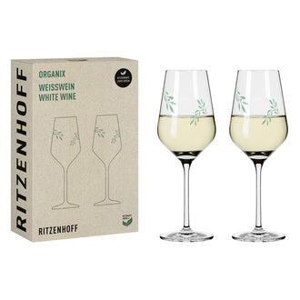 Calice vino bianco  "Organix #1 - Bohnenberg", confezione da 2 pezzi cl 38/cm Ø8x22,7