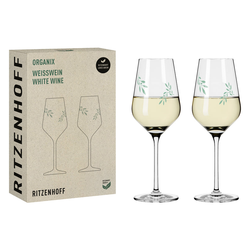 Calice vino bianco  "Organix #1 - Bohnenberg", confezione da 2 pezzi cl 38/cm Ø8x22,7