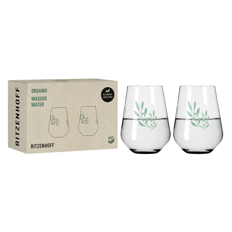Bicchiere acqua "Organix #1 - Bohnenberg", confezione da 2 pezzi cl 54/cm Ø9,3x12,4