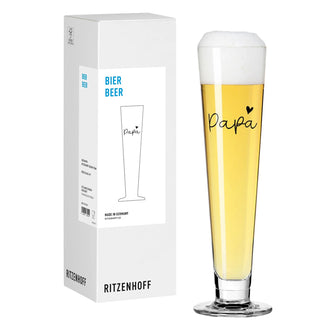 Calice birra Pils "Detti #1 - RDT - Papa" cl 38/cm Ø7,5x24,9