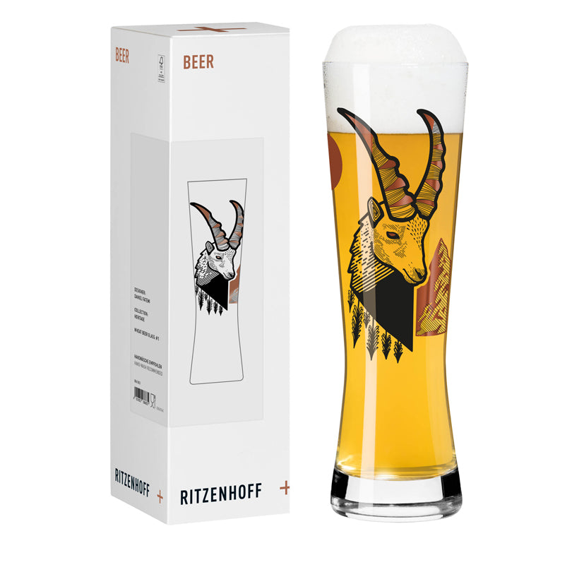 Bicchiere birra Weizen "Heritage #1 - D. Fatemi 2026" cl 61/cm Ø7,9x24,6