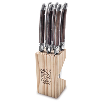 Set 6 coltelli da bistecca "Premium Line - Dark Wood" cm 11