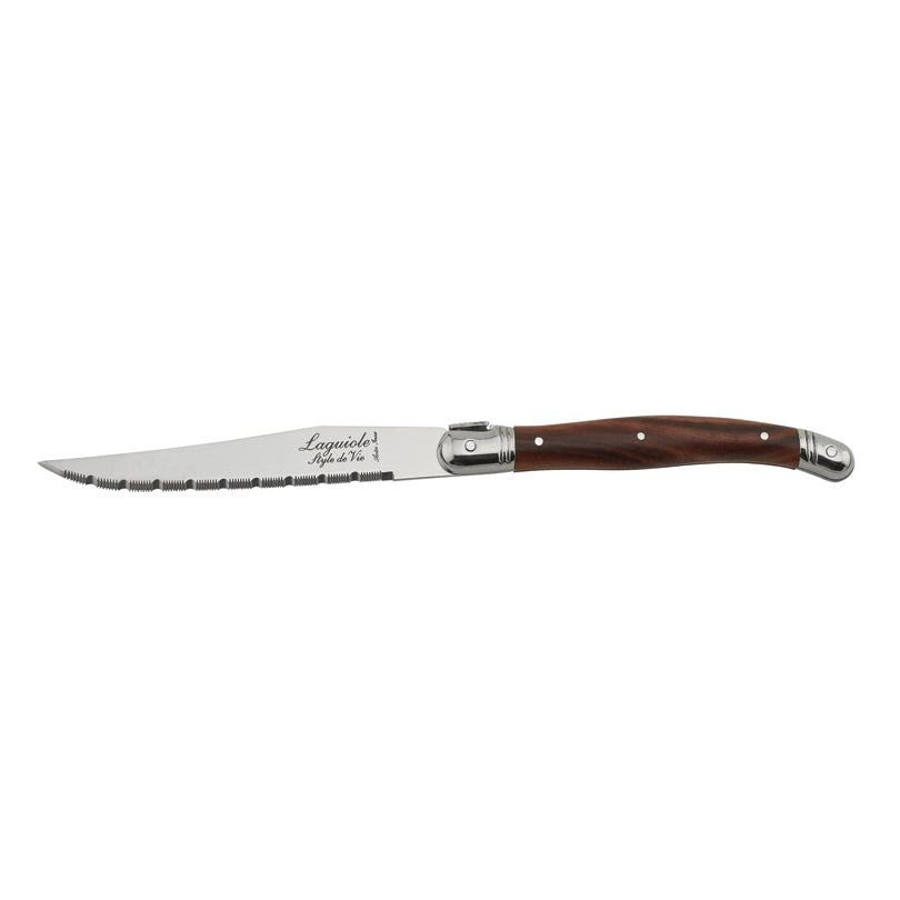 Set 6 coltelli da bistecca "Premium Line - Dark Wood" cm 11