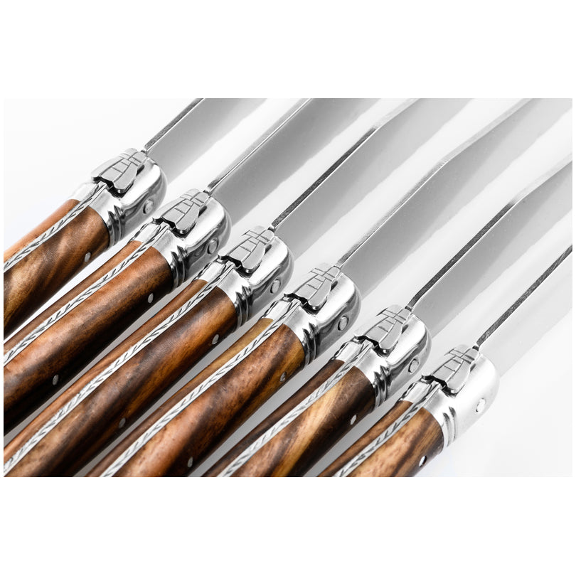 Set 6 coltelli da bistecca "Premium Line - Dark Wood" cm 11