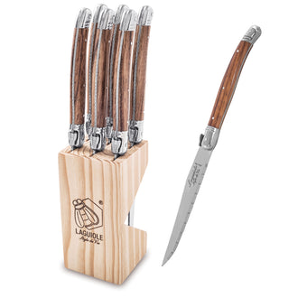 Set 6 coltelli da bistecca "Premium Line - Wood" cm 11