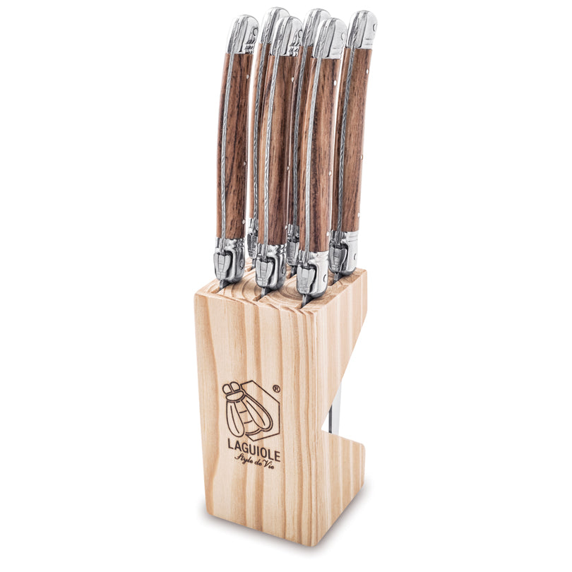Set 6 coltelli da bistecca "Premium Line - Wood" cm 11