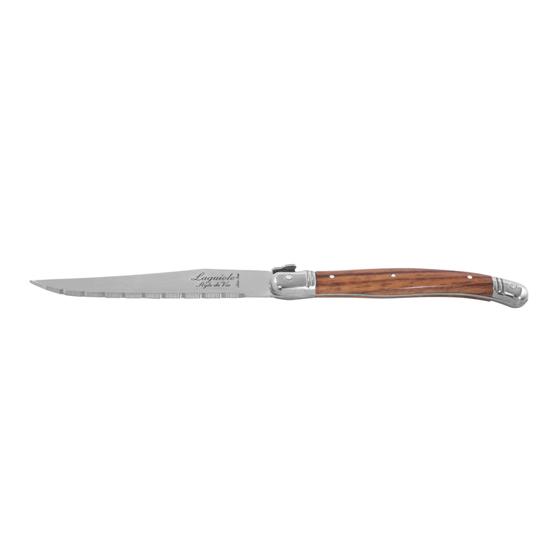 Set 6 coltelli da bistecca "Premium Line - Wood" cm 11