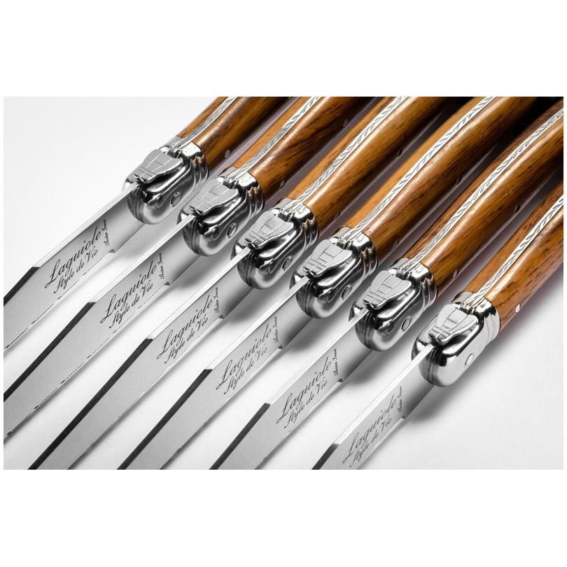 Set 6 coltelli da bistecca "Premium Line - Wood" cm 11