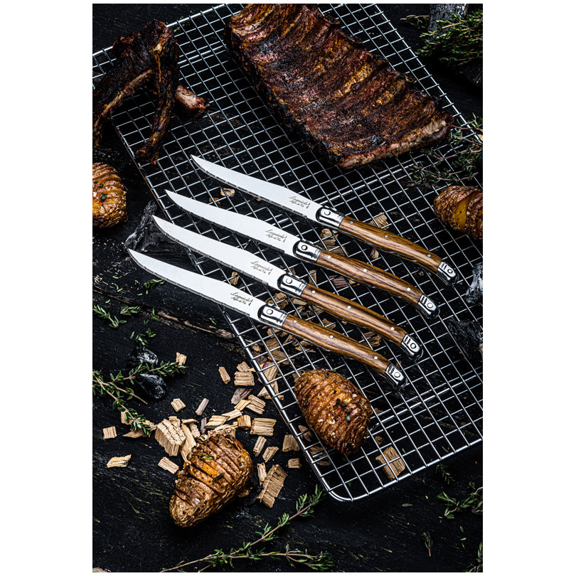 Set 6 coltelli da bistecca "Premium Line - Wood" cm 11