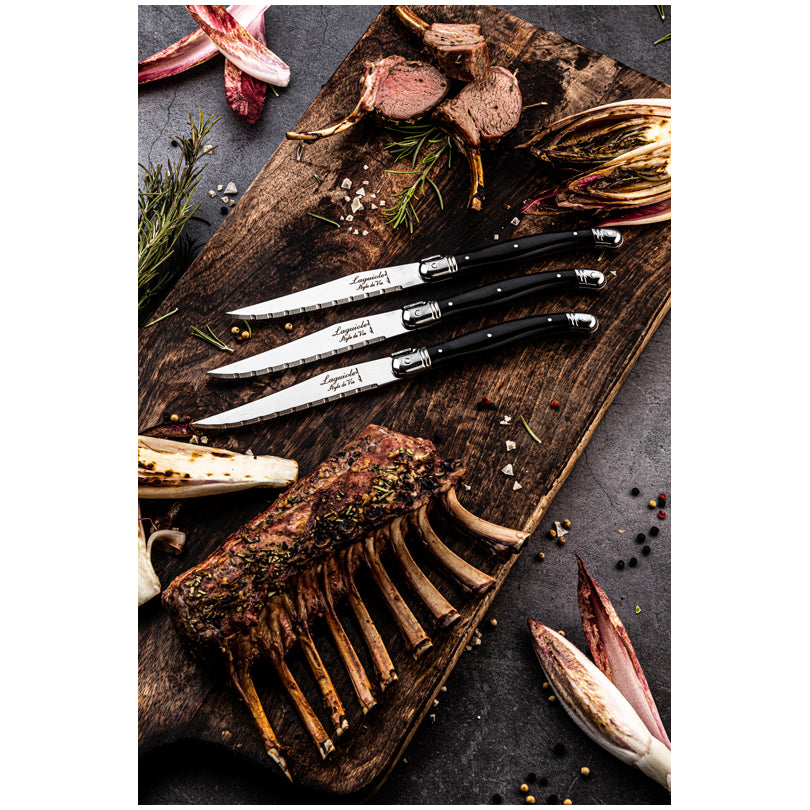 Set 6 coltelli da bistecca "Premium Line - Black" cm 11