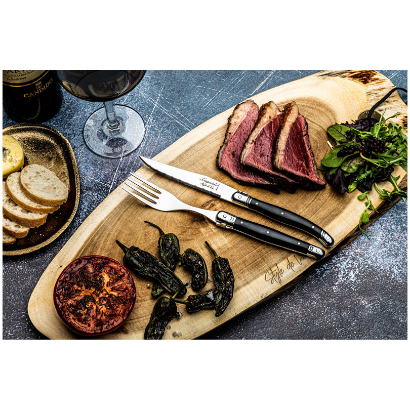 Set 6 coltelli da bistecca "Premium Line - Black" cm 11