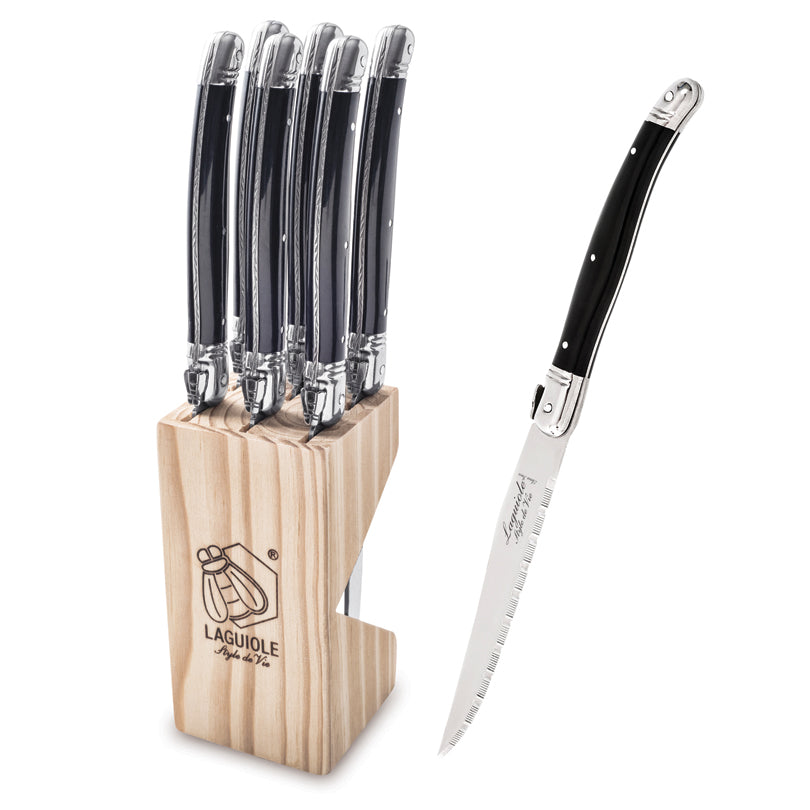 Set 6 coltelli da bistecca "Premium Line - Black" cm 11